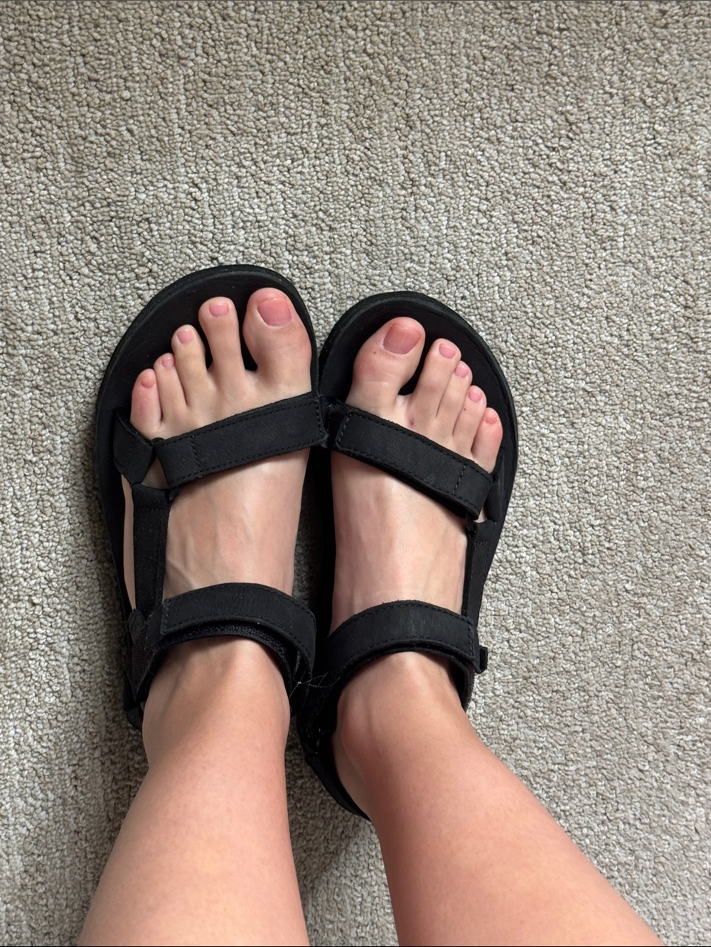 Teva Black Sport Sandals with Textured Sole